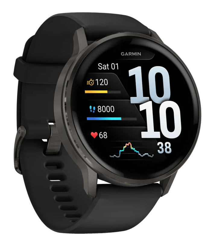 Garmin Venu 4 - Multisport smartwach - 45 mm - AMOLED - Slate Grijs/Zwart