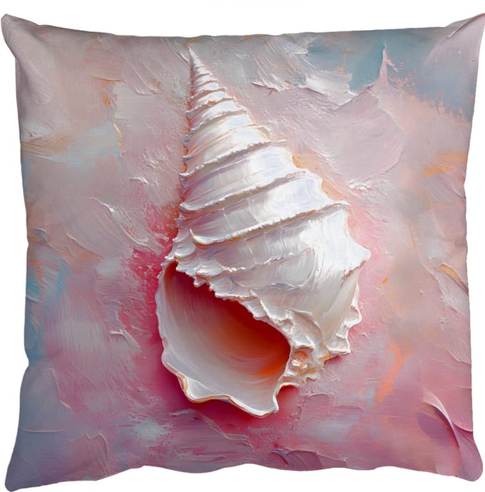 Sierkussens - Kussentjes Woonkamer - 45x45 cm - Schelp - Pastel - Pink