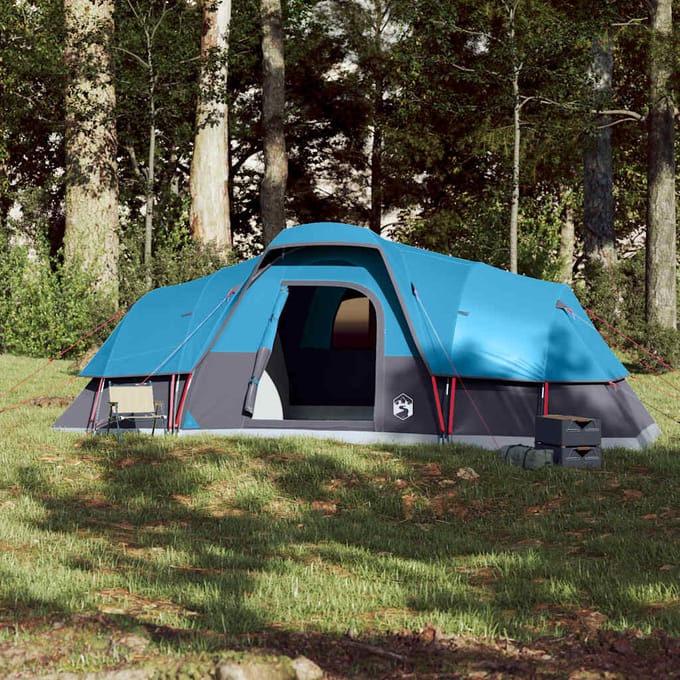 vidaXL - Koepeltent - voor - gezin - 11-persoons - waterdicht - blauw