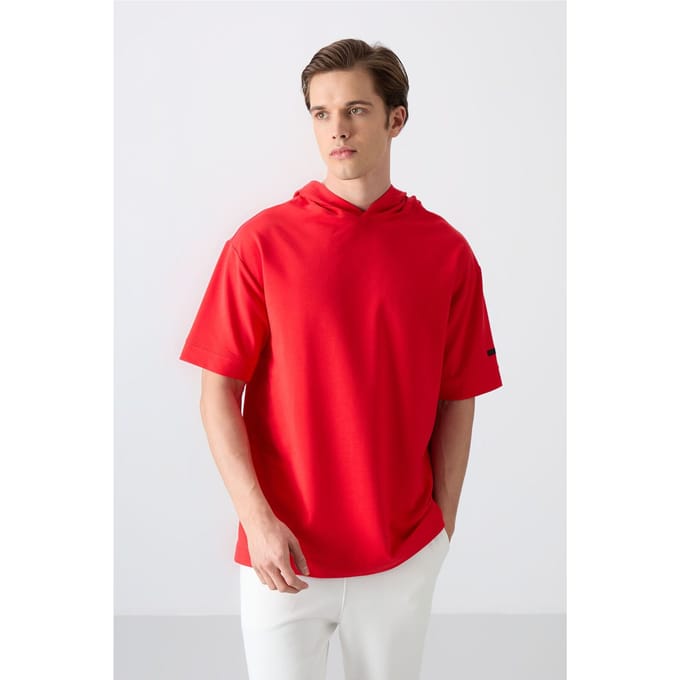 Oversized Hooded Korte Mouwen T-Shirt