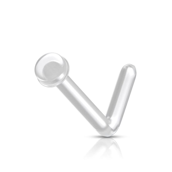 Retainer flex L-bend 0.8x6x2mm top - LMPiercings