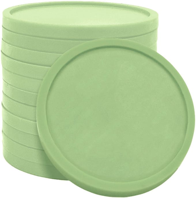CombiCraft blanco gerecycled plastic munten 29mm pastelgroen - per 500 stuks