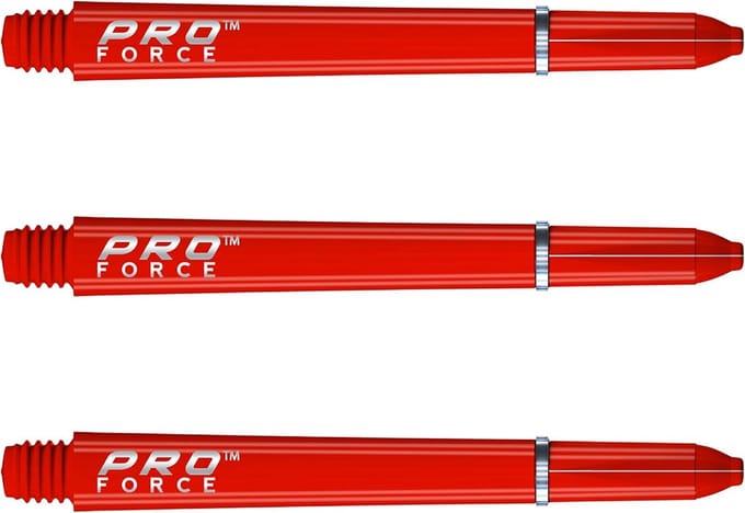 Dartpijlen Stelen Rood Nylon Ringgreep Medium Set van 3