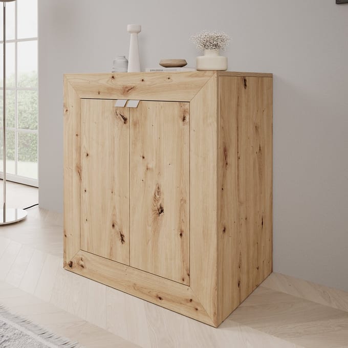 Meubella - Emino - Bureau - Eikenpatroon - 72x47x79 cm