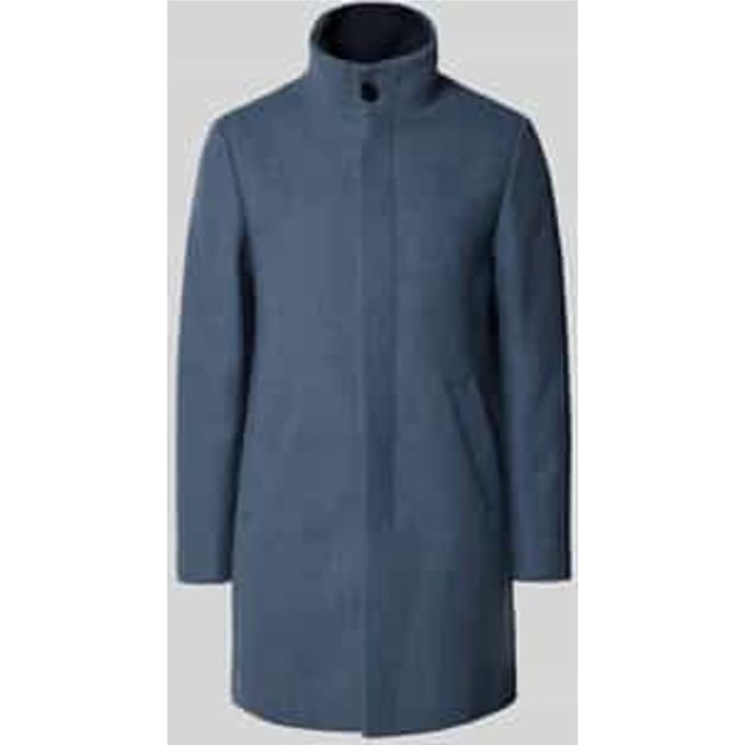 Regular fit lange jas van katoenmix met viscose