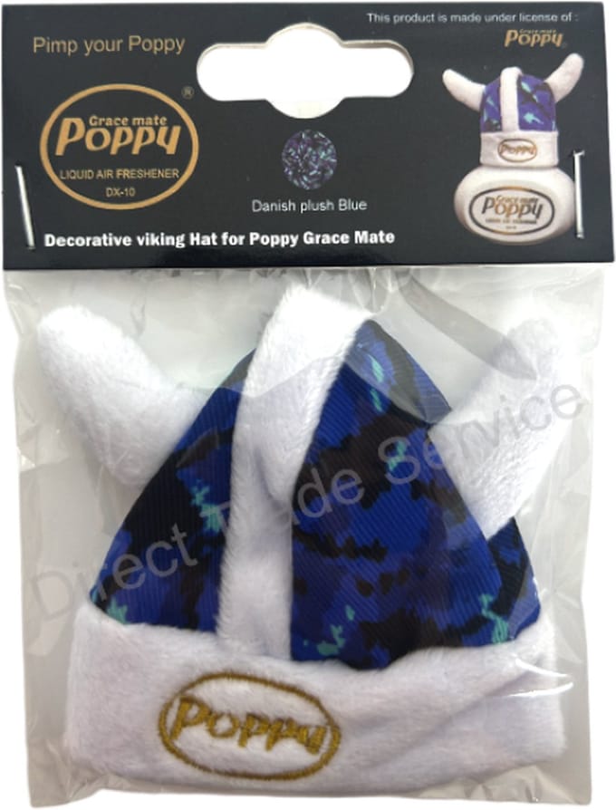 POPPY GRACE MATE® Deense pluche viking mutsje Blauw