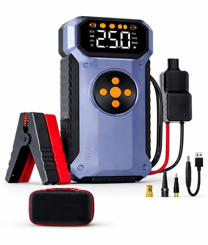Oneproduct - Jumpstarter met Compressor - 6000A - Auto & Vrachtwagen - Powerbank & Zaklamp