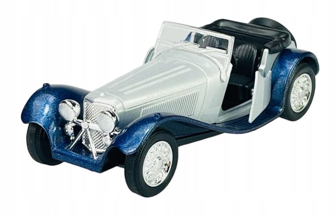 Welly Old Timer Jaguar 100 Zilver Metaal Model Auto 1:34