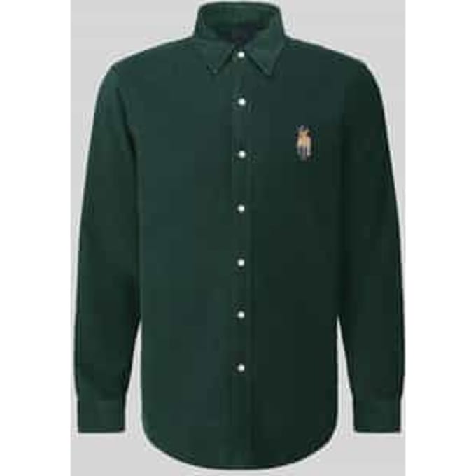 custom fit vrijetijdsoverhemd van puur katoen met polo bear-stitching
