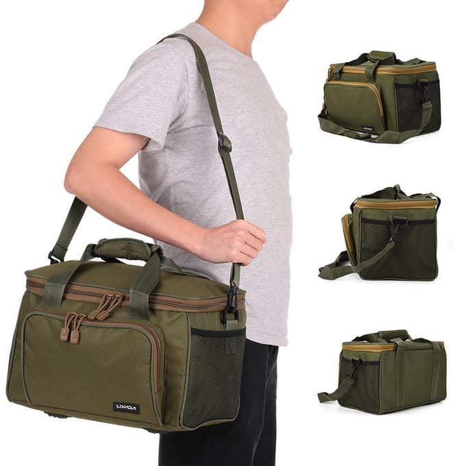 Canvas Visserij Schoudertas Pack Tackle Bag Lure Reel Bag Pouch Case Nieuw