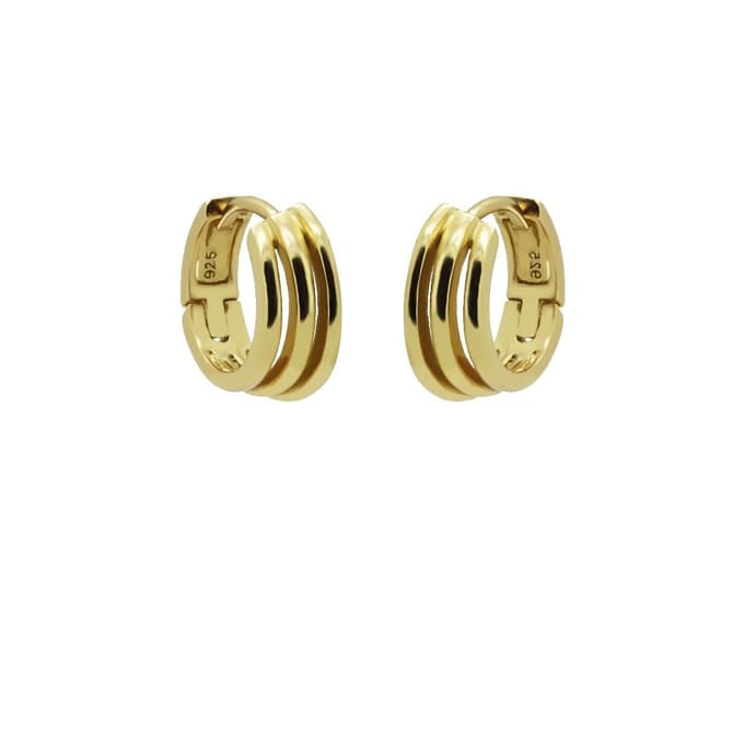 Karma Oorringen triple tube Goud