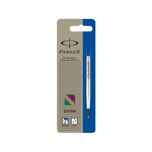 Parker rollerballpen inktvulling | medium punt | blauwe QUINK inkt | 1 stuk