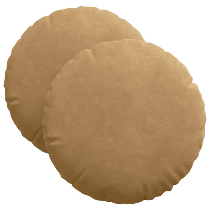 vidaXL - Zitkussens - 2 - pcs - Bruin - Ø - 40 - x - 13 - cm - Fluweel