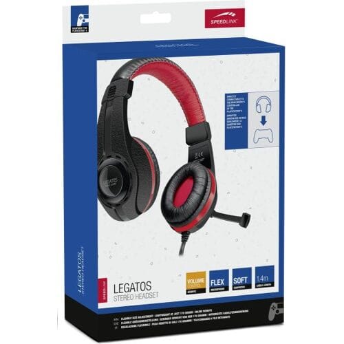 Speedlink Legatos Stereo Headset-Zwart / Rood (Diversen) Gebruikt