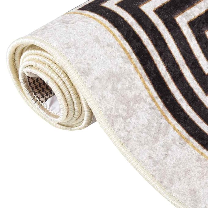 vidaXL - Vloerkleed - wasbaar - 160x230 - cm - lichtbeige