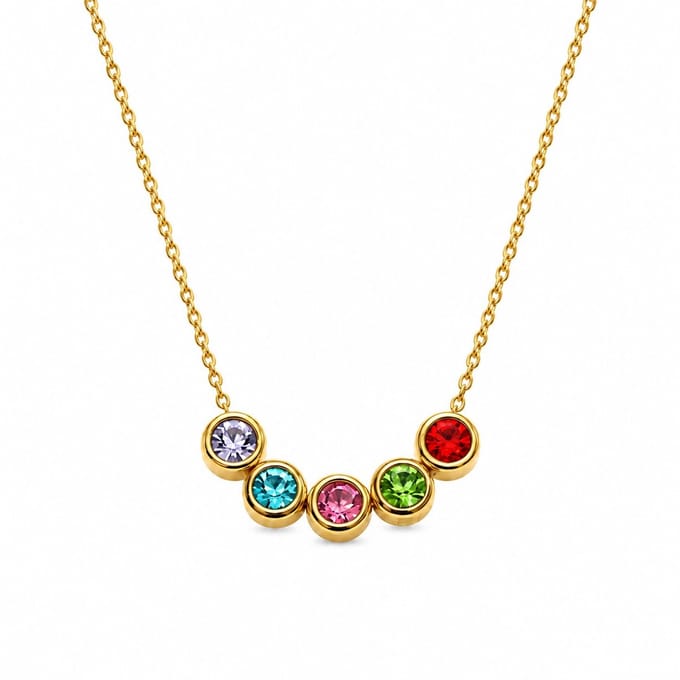 Geboortesteen Ketting Goud