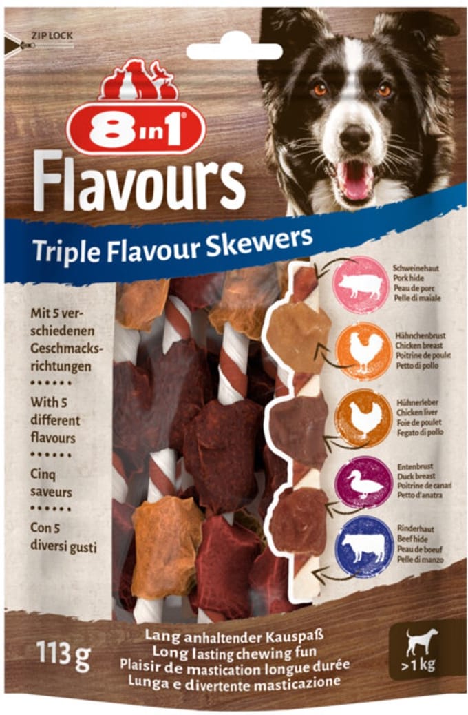 6x 8in1 Triple Flavour Skewers 6 stuks