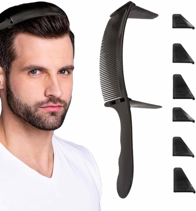 Kapperskam Platte Kop - Styling Kam - Haar Knippen - Gebogen Ontwerp - 21.5 cm Lengte