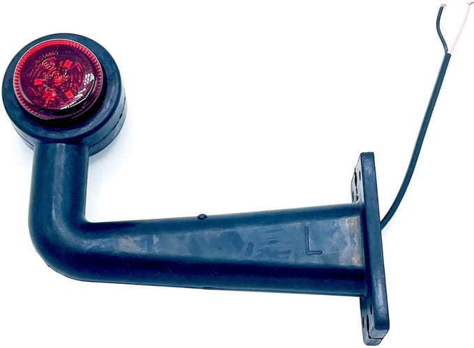 Breedtelicht links LED 90° (6 LED) Rood/Wit 12-24 V E4