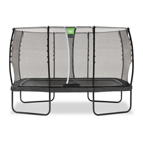 EXIT Allure Classic Trampoline 214x366cm - Op Poten - Rechthoekig - Trampoline Buiten - Voor Kinderen - Zwart