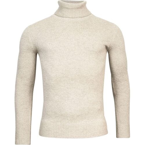 Thomas Maine Trui High Neck Single Knit Yak Merino Blend Soft Green / male