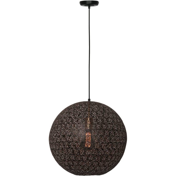 Freelight Hanglamp Oronero, Ø 40 cm, zwart/goud, metaal