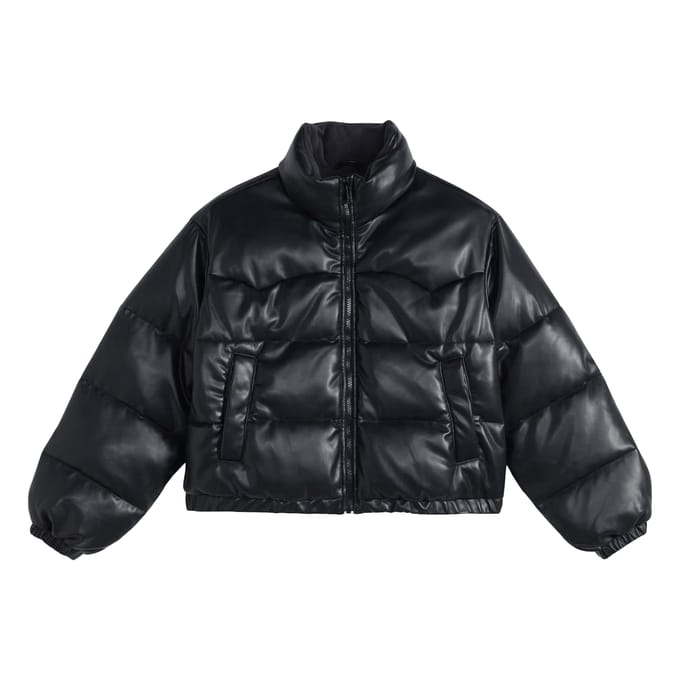 Levi's Dames Effen Puffer Jas (Zwart Nacht)