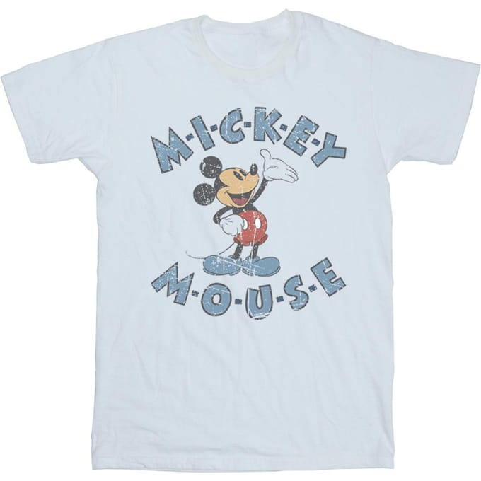 Disney Jongens Mickey Mouse Dash T-Shirt (Wit)