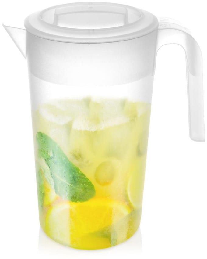 Orion - Plastic Schenkkan - Met Deksel - Transparant - 2,3 L