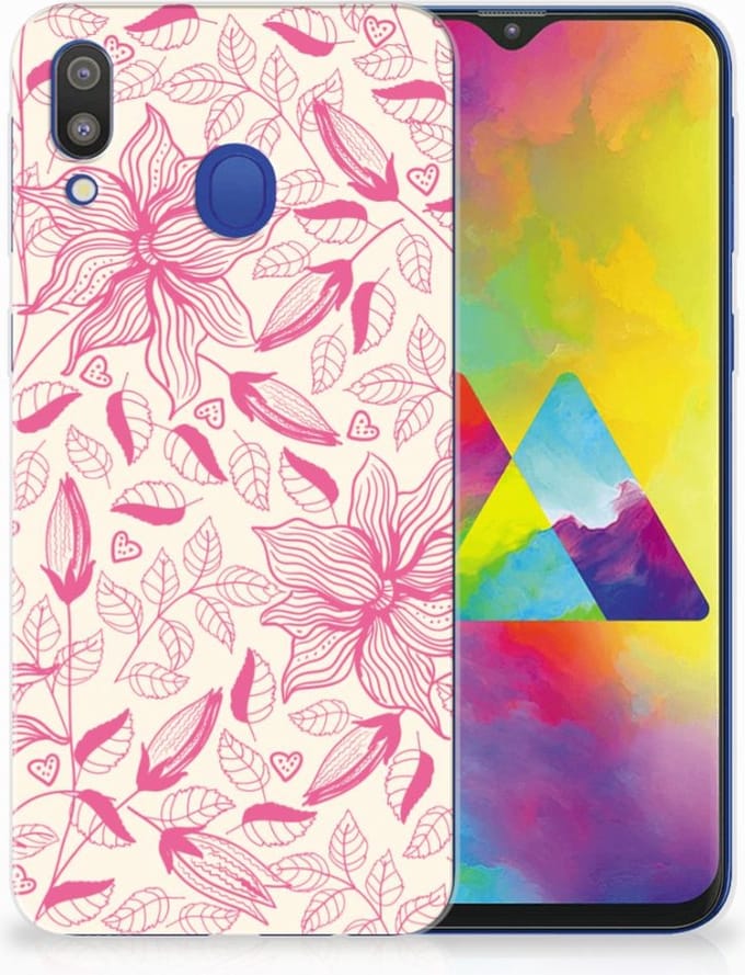Samsung Galaxy M20 (Power) TPU Case Pink Flowers