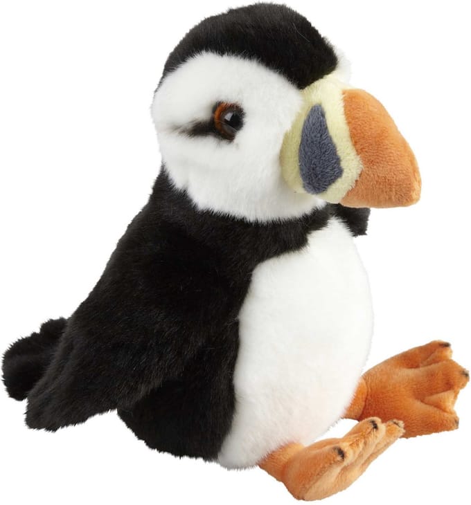Ravensden Pluche knuffel dier Papegaaiduiker vogel - 18 cm - Speelgoed knuffels zeevogels