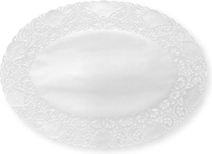 250 st. 250st. Ovale Taartranden - Wit,  17 x 24 CM