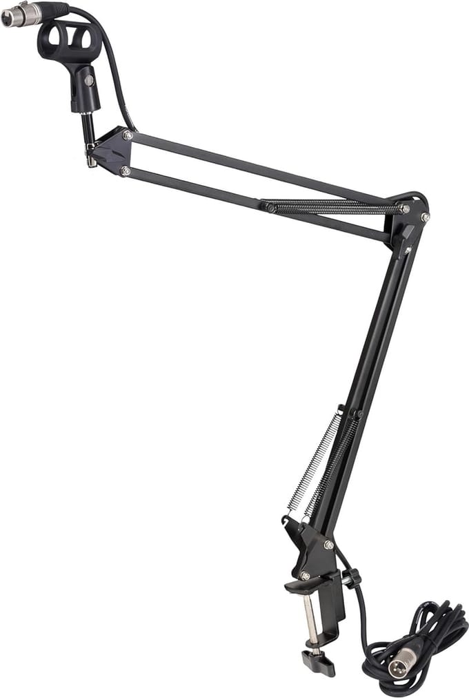 Professionele tafel microfoon arm met kabel, 360° draaibaar, voor studio en live gebruik