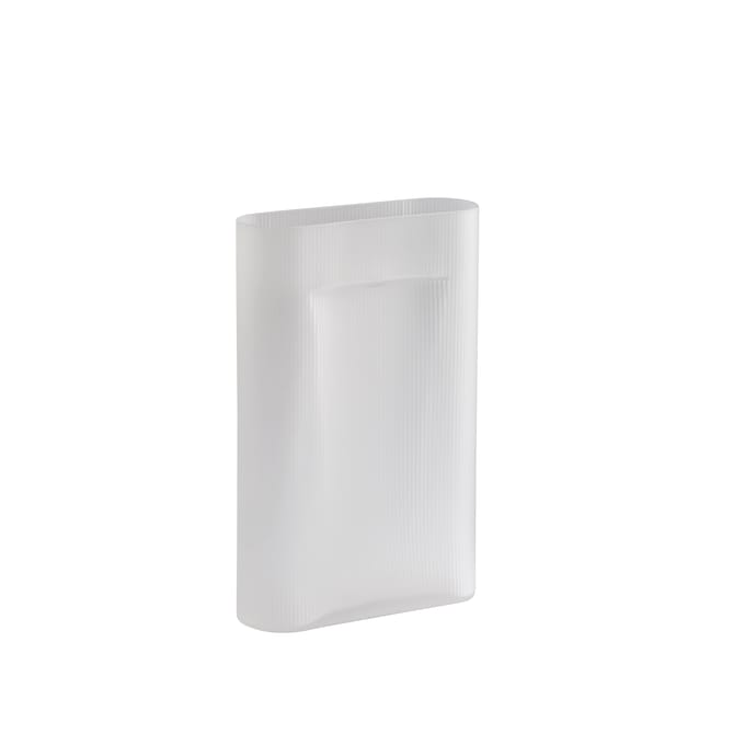 Muuto Glazen vaas - white frosted - H 48,5 cm