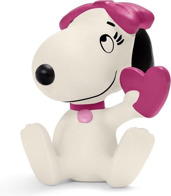 Schleich - Peanuts - Belle, zittend met hart - 4 x 4 cm Snoopy