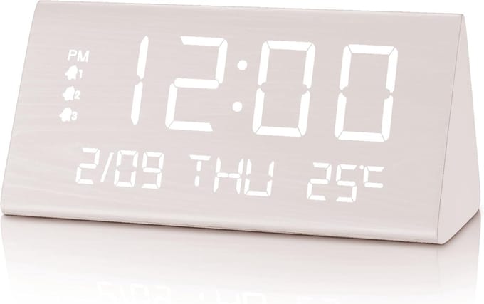 Digitale Wekker - Projectie Klok - Wakker Worden - Projectie Op Plafond - 15 x 8 cm - Goud