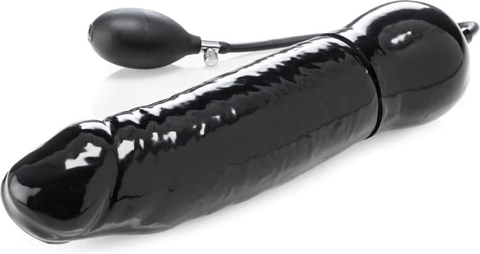 Inflatable solid gargantula dildo