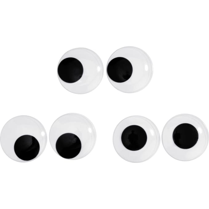 VBS Wiebeloogjes "Maxi", 6 stuks - Rond, Ø 6 cm