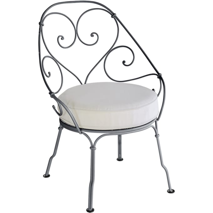 Fermob - 1900 Fauteuil Cabriolet - 47 antraciet - grijswit - 4 - 6 Wochen