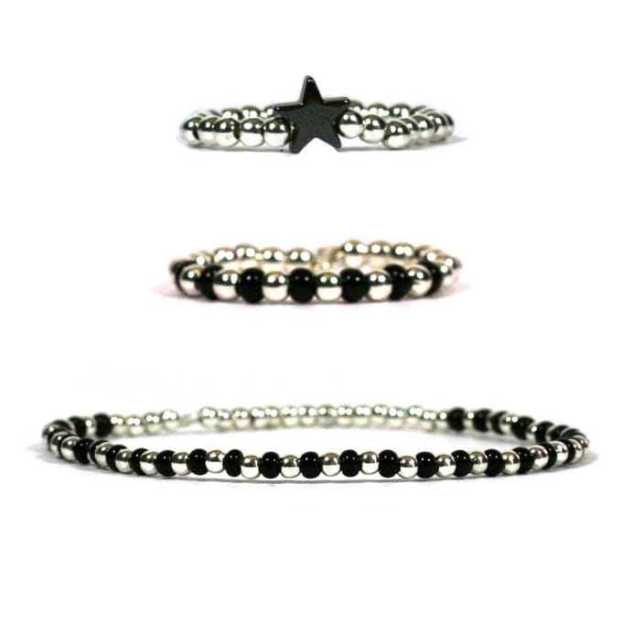 Heaven Eleven - dames - ring - armband - 925 - Sterling - zilver - SET - twee - ringen - 2,5mm