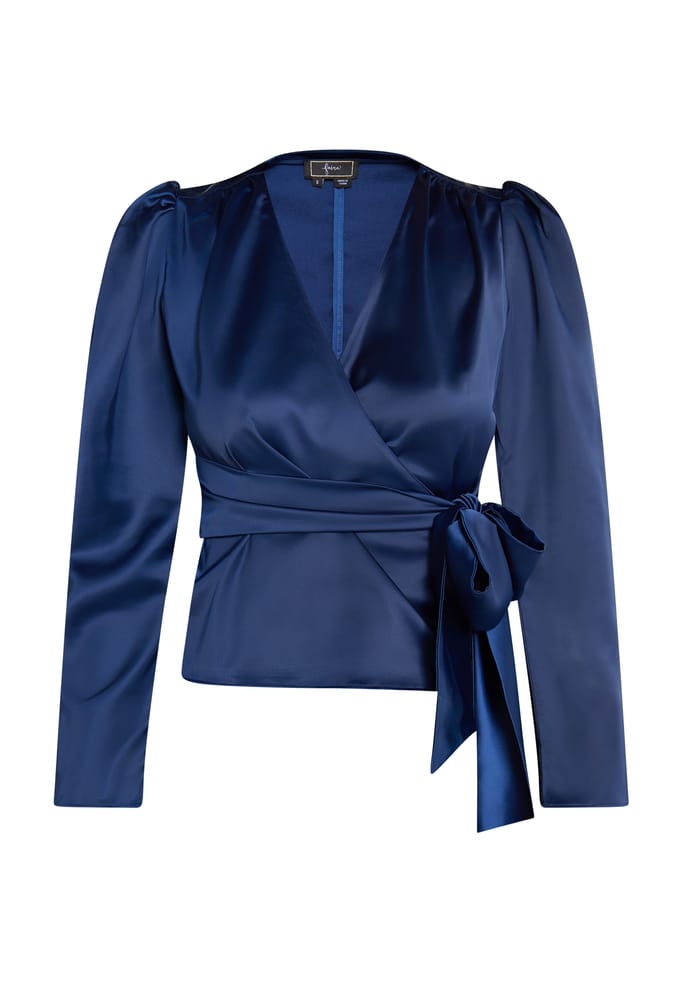 Faina Wikkel blouse Dames marine