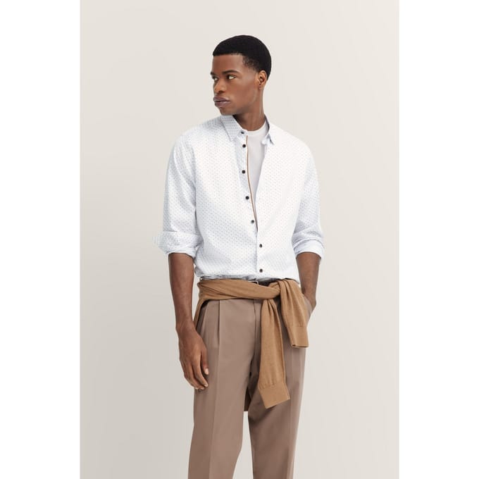 Bugatti Herren Satijn-look overhemd