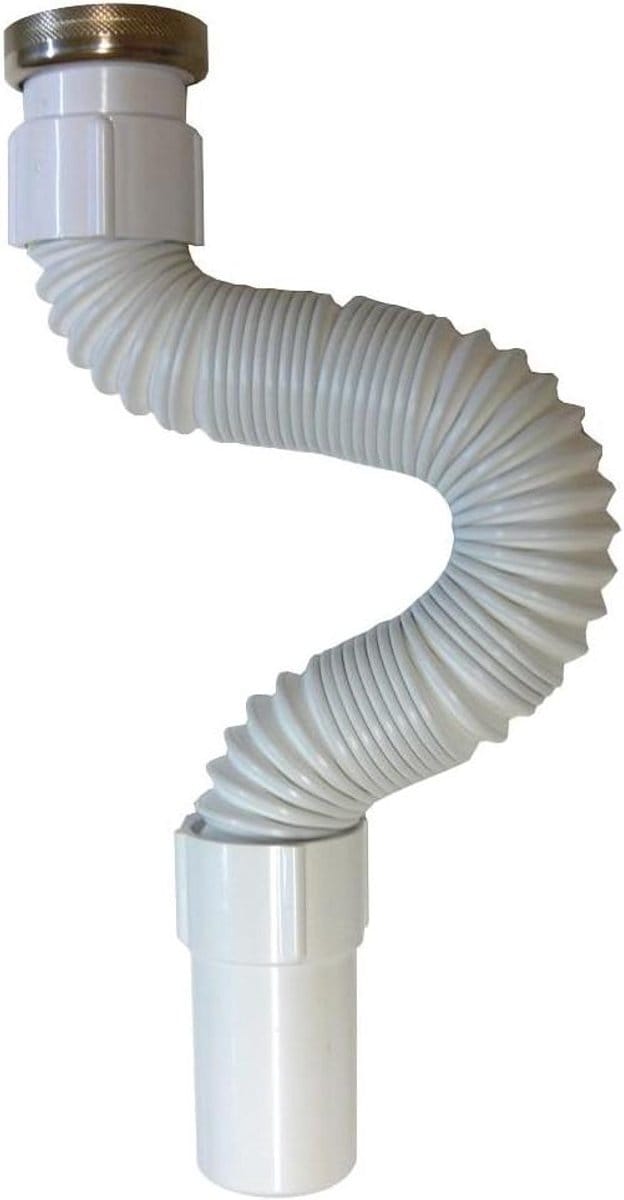 Uittrekbare Sifon - Afvoerslang - Sanitaire Installatie - Verstelbare Lengte - 40 mm Diameter - Wit