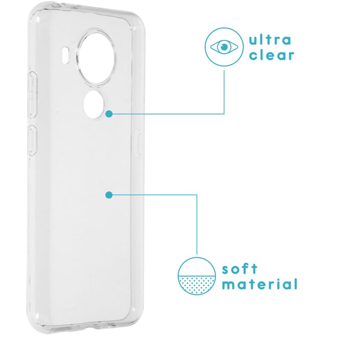 imoshion Hoesje - Geschikt voor Nokia 5.4 - Softcase Backcover smartphone - Transparant