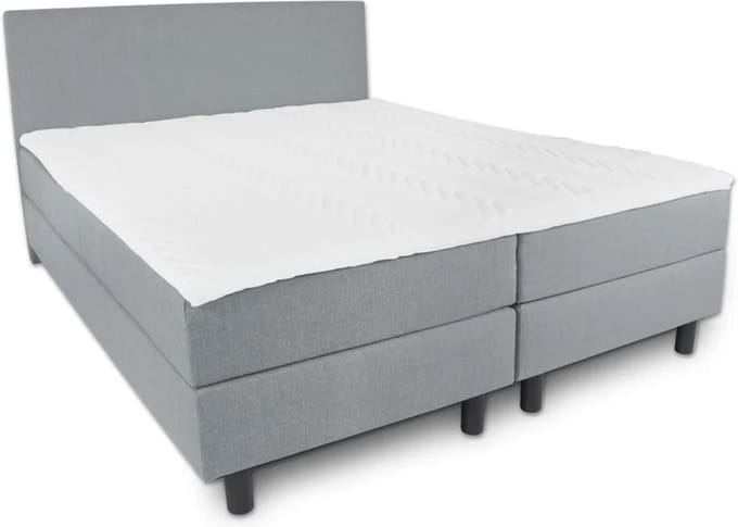 Boxspring Serenity - 140x200 Compleet - Grijs Glad - AVV Matrassen