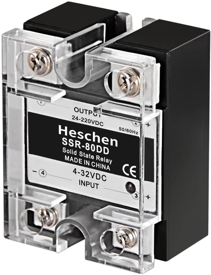 DC/DC Solid State Relais voor 24-220VDC, 80A, 4-32VDC Input - Efficiënte Stroombeveiliging