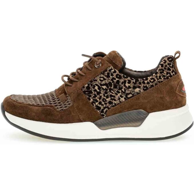 Gabor rollingsoft sensitive 96.955.81 - dames rollende wandelsneaker - bruin - maat 42 (EU) 8 (UK)