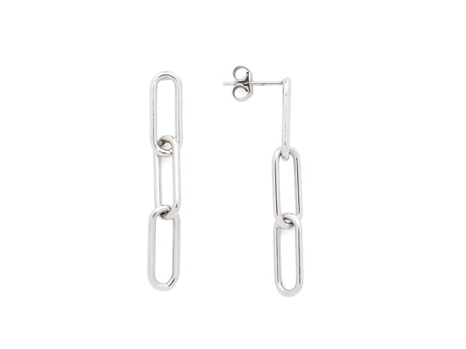 Glow - 106.1431.00 - Oorhangers - Zilver - Gerhodineerd - 40mm x 6mm