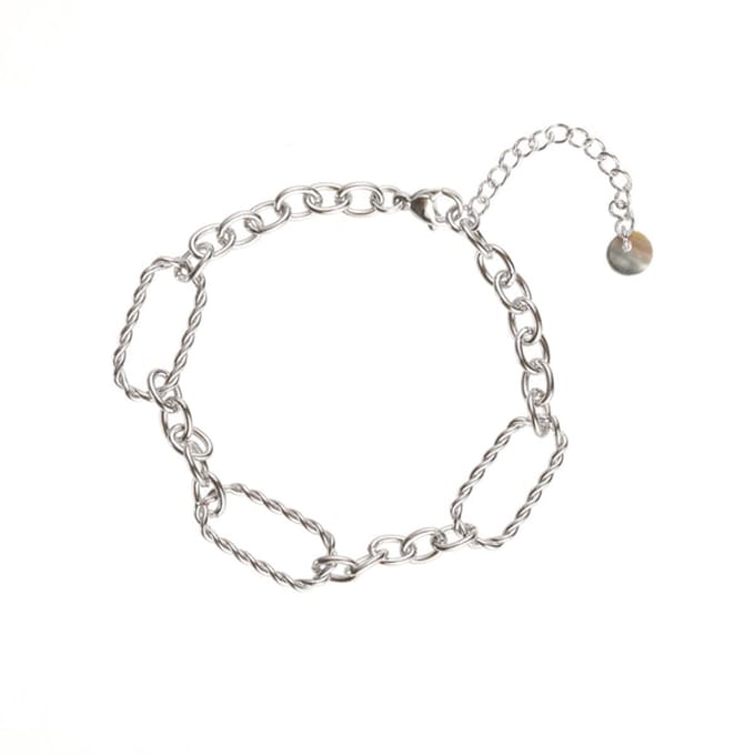 Go Dutch Label Armband schakel Zilver B1709-1