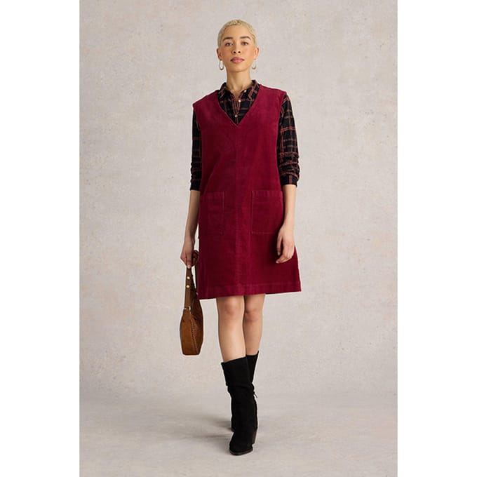 White Stuff Maple Cord Pinny Dark Red Taglia: 20 | Abiti Mini Outlet | Donna | Rosso